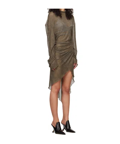 Jade Cropper Twisted Minidress In Gray