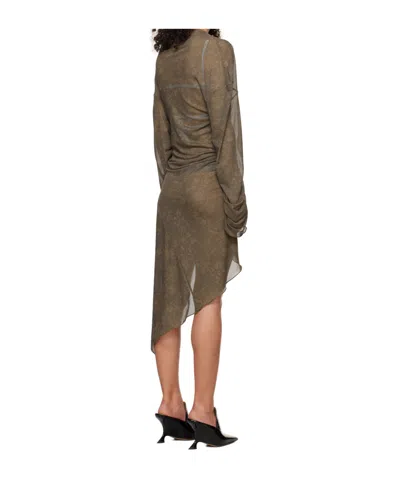 Jade Cropper Twisted Minidress In Gray