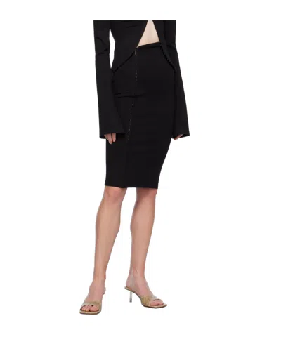 Jade Cropper Hook-eye Skirt In Black