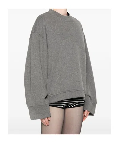 The Frankie Shop Sweatshirt Mit Rundhalsausschnitt In Gray