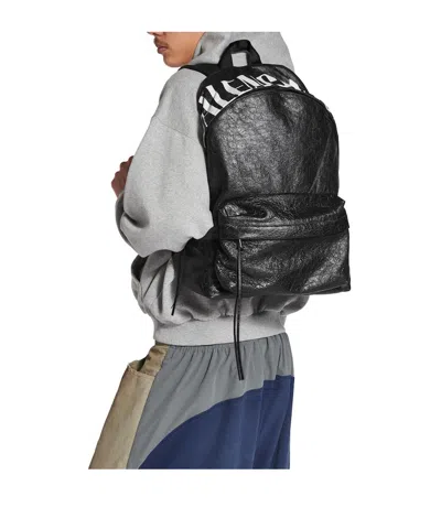 Balenciaga Men's Editor Backpack In Black/white