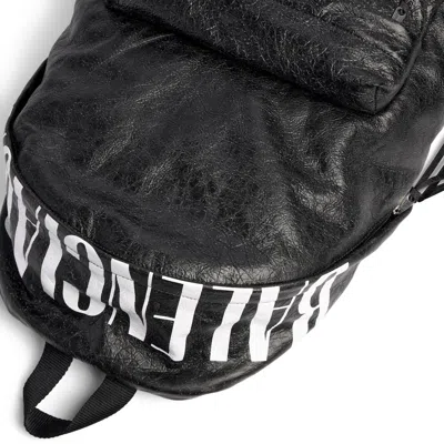 Balenciaga Men's Editor Backpack In Black/white