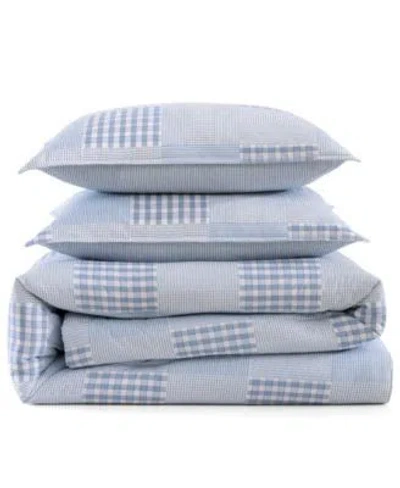 Tommy Hilfiger Hamptons Patchwork Cotton Duvet Cover Set In Gray