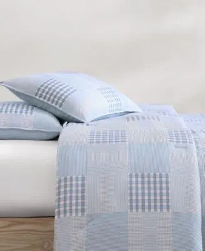 Tommy Hilfiger Hamptons Patchwork Cotton Duvet Cover Set In Gray
