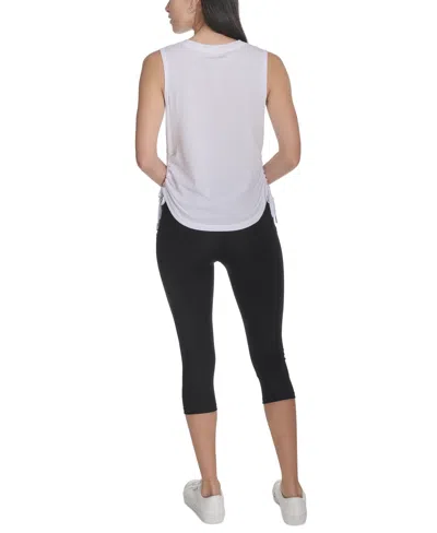 Calvin Klein Performance Women's Ruched Side-tie Tank Top In White