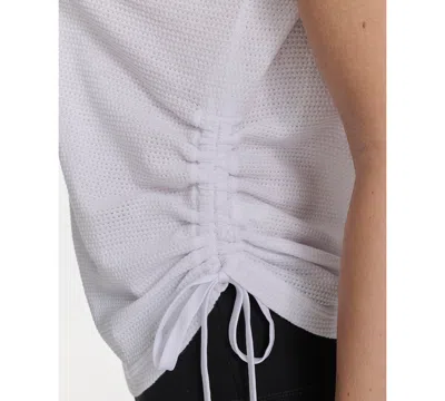 Calvin Klein Performance Women's Ruched Side-tie Tank Top In White