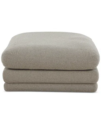 Macy's Daryll Fabric Ottoman, Exclusively At  In Gray