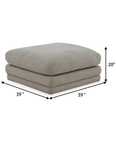 Macy's Daryll Fabric Ottoman, Exclusively At  In Gray