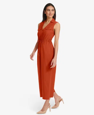 Calvin Klein Women's Sleeveless Straight-leg Jumpsuit