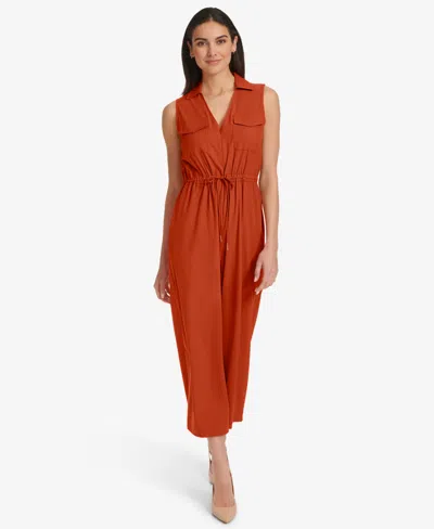 Calvin Klein Women's Sleeveless Straight-leg Jumpsuit