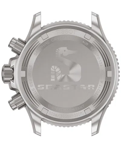 Tissot Men's Swiss Chronograph Seastar 1000 White Rubber Strap Watch 38mm