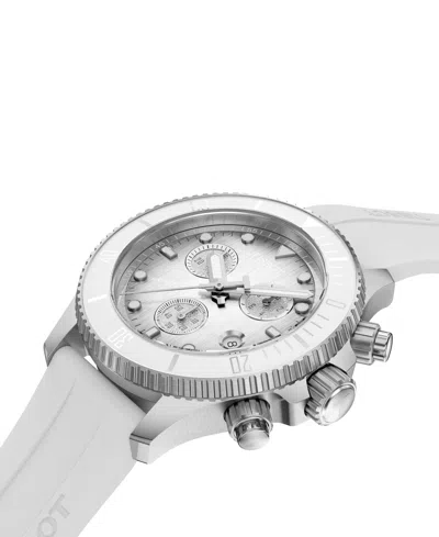 Tissot Men's Swiss Chronograph Seastar 1000 White Rubber Strap Watch 38mm