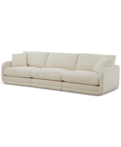 Macy's Daryll 3-pc. Fabric Sofa, Exclusively At  In Neutral