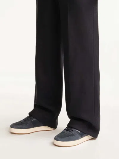 Hogan Leather And Suede Lace-up Trainers In Black