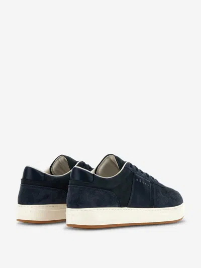 Hogan Leather And Suede Lace-up Trainers In Black
