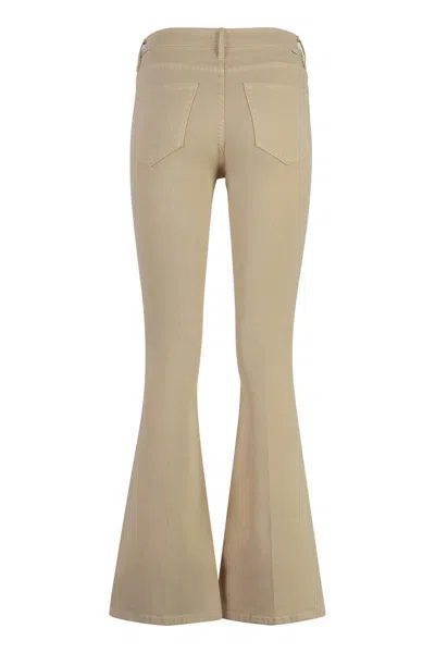 Mother Cropped Flared Jeans With Front And Back Pockets In Brown