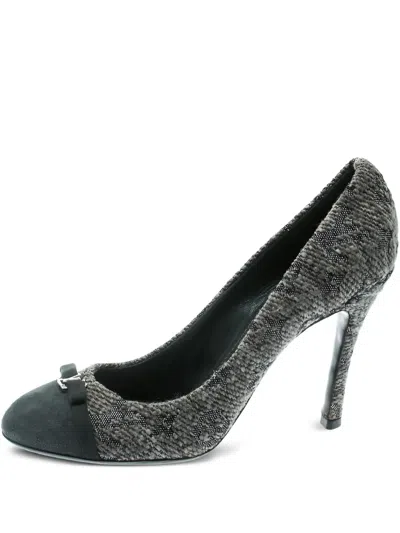 Pre-owned Louis Vuitton 100mm Suede Heeled Pumps
