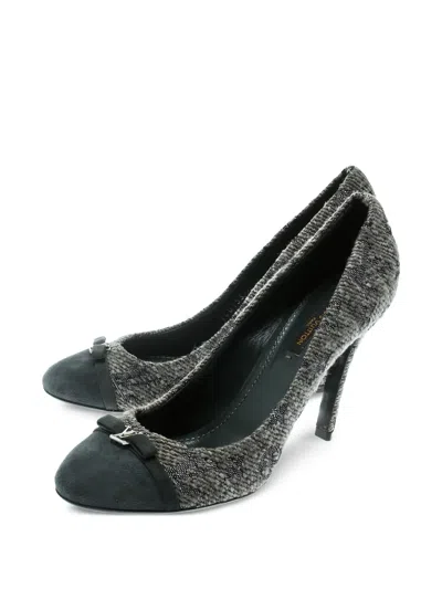 Pre-owned Louis Vuitton 100mm Suede Heeled Pumps