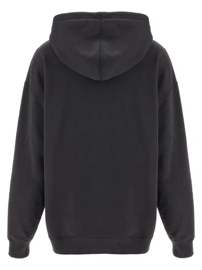 Ganni Hoodie With Logo Print In Black