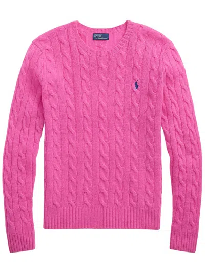Polo Ralph Lauren Cable Knit Sweater With Round Neckline And Long Sleeves