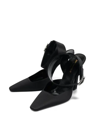 Pre-owned Saint Laurent 115mm Crystal-embellished Heeled Pumps
