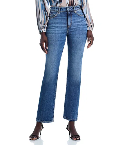 Hugo Boss Boss Parkway High Waist Flare Leg Jeans In Blue