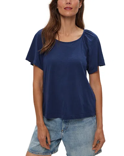 Michael Stars Ivy Flutter Sleeve Tee In Blue