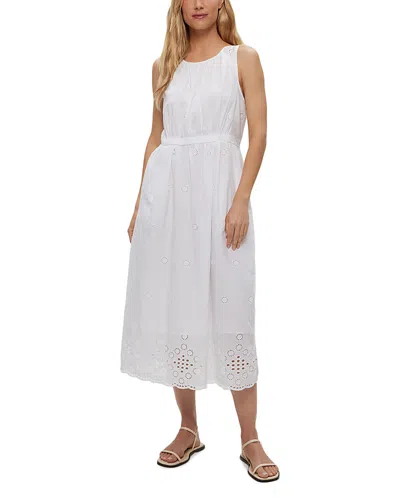 Michael Stars Faith Eyelet Midi Dress In White