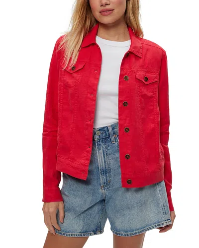 Michael Stars Linen Jacket In Red