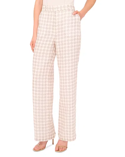Ted Baker Geo Floral Linen Pants In Pink
