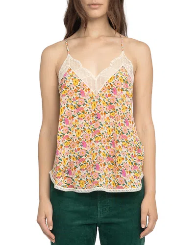 Zadig & Voltaire Christy Soft Summer Camisole In Orange