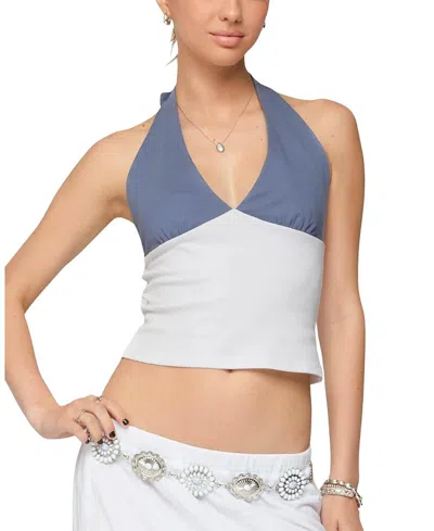 Edikted Janna Color Block Halter Top In Multi