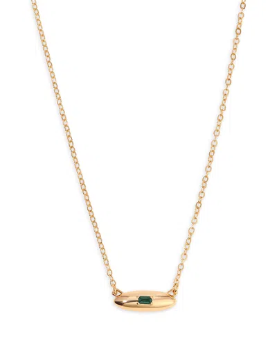 Ettika Baguette Cubic Zirconia Dome Pendant Necklace