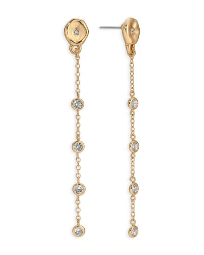 Ettika Dainty Dream Cubic Zirconia Linear Drop Earrings In Gold