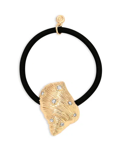 Ettika Soleil Cubic Zirconia Shell Hair Tie In Gold