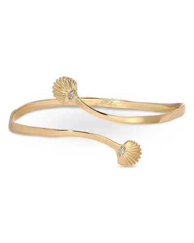 Ettika Santorini Cubic Zirconia Shell Arm Cuff In Gold