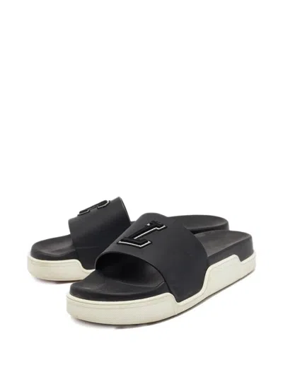 Pre-owned Christian Louboutin Logo Slides