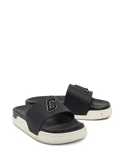 Pre-owned Christian Louboutin Logo Slides