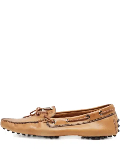 Pre-owned Tod's Vintage Leather Loafers In Brown