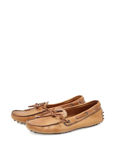 Pre-owned Tod's Vintage Leather Loafers In Brown