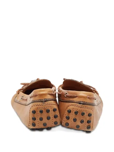 Pre-owned Tod's Vintage Leather Loafers In Brown