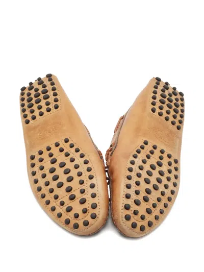 Pre-owned Tod's Vintage Leather Loafers In Brown