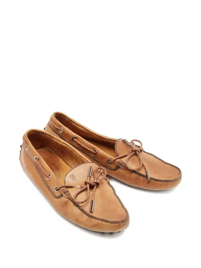 Pre-owned Tod's Vintage Leather Loafers In Brown