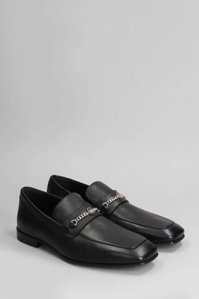 Christian Louboutin Mj Moc Loafers In Black Leather In Black