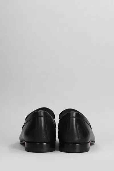 Christian Louboutin Mj Moc Loafers In Black Leather In Black