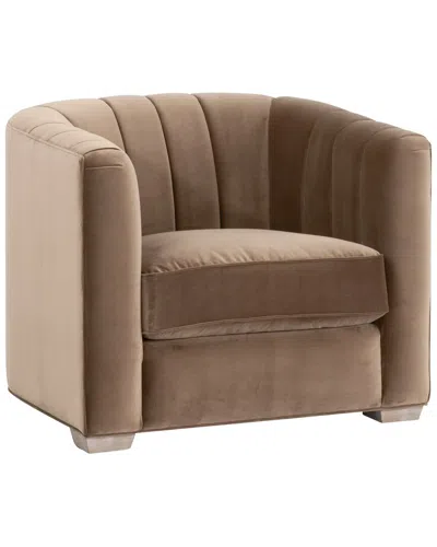 Essentials For Living Bronx Channel Back Sofa Chair In Brown