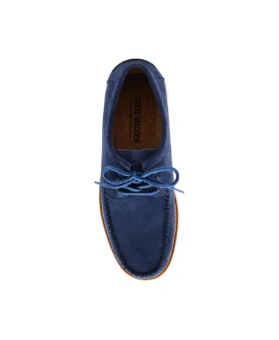 Steve Madden Kolt Moc Toe Derby In Blue