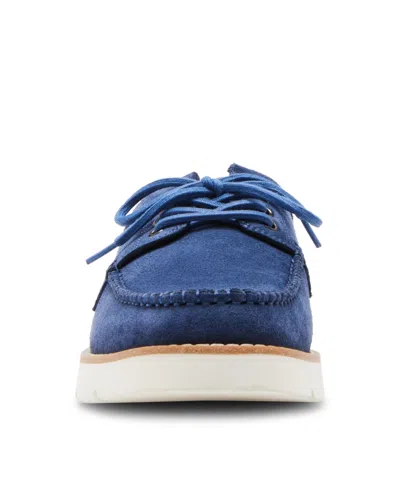 Steve Madden Kolt Moc Toe Derby In Blue