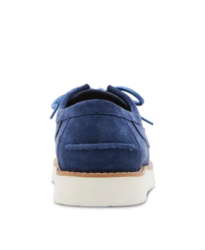 Steve Madden Kolt Moc Toe Derby In Blue
