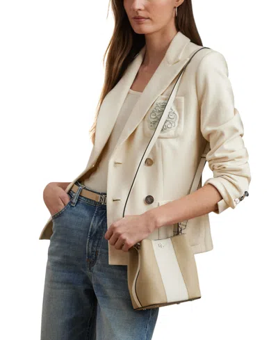Ralph Lauren Two-tone Leather Small Reese Bucket Bag